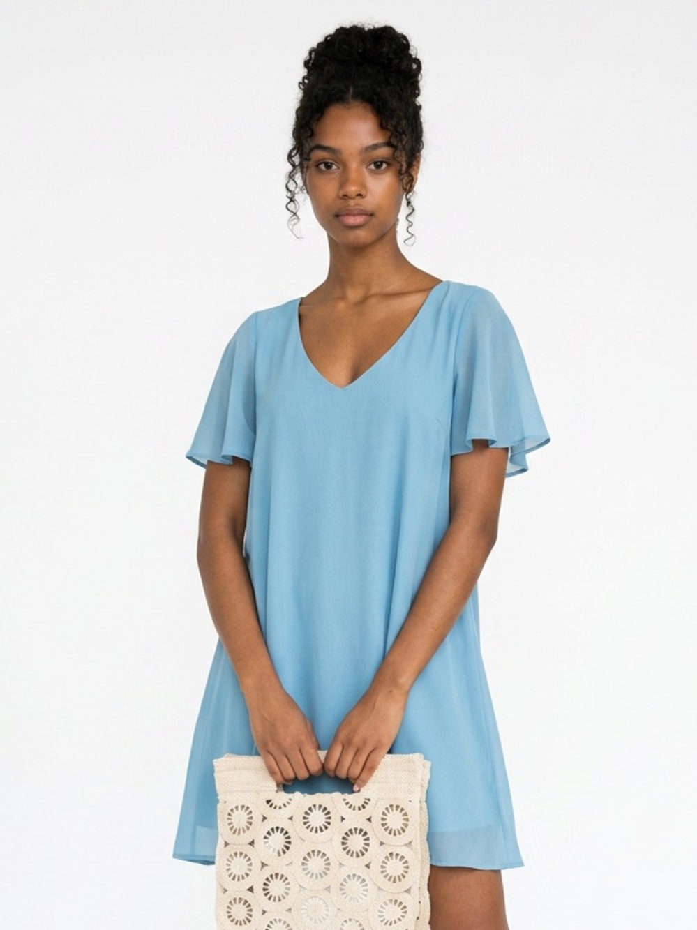 SHOW ME YOUR MUMU | Kylie Short Sleeve Mini Dress in Blue Moon Women’s Size XS